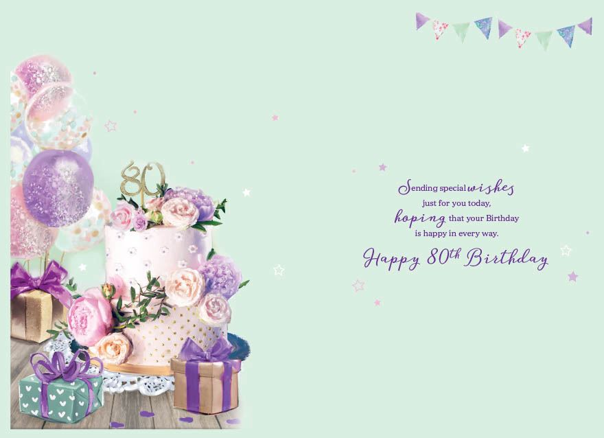 ICG 'Just For You 80 Today' Birthday Card