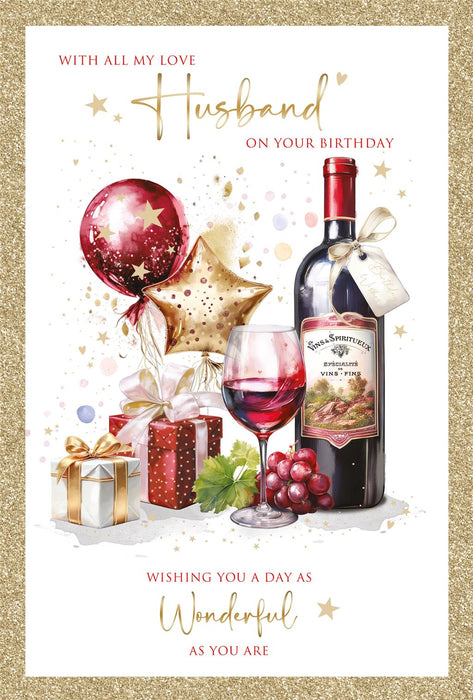Cherry Orchard ' With All My Love Husband' Birthday Card