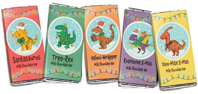 Welsh Dinosaur Christmas Milk Chocolate Bar
