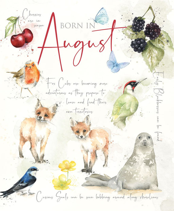 Cherry Orchard 'Born In August' Open Card