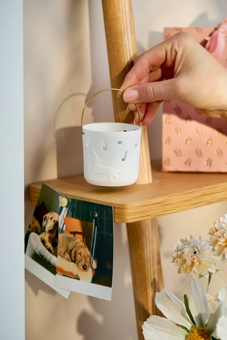 Räder Embossed Time To Be Happy Tealight Holder