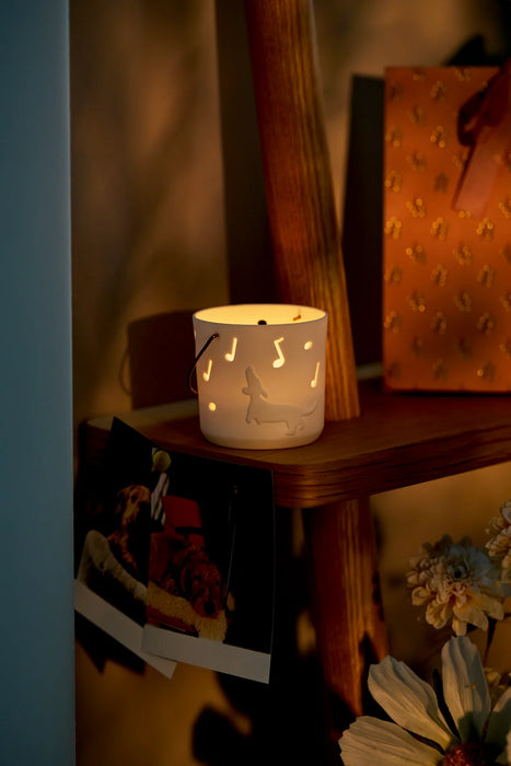 Räder Embossed Time To Be Happy Tealight Holder