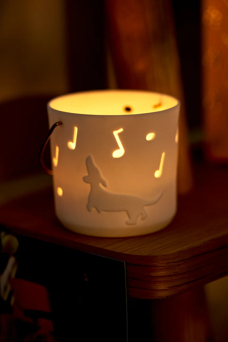 Räder Embossed Time To Be Happy Tealight Holder