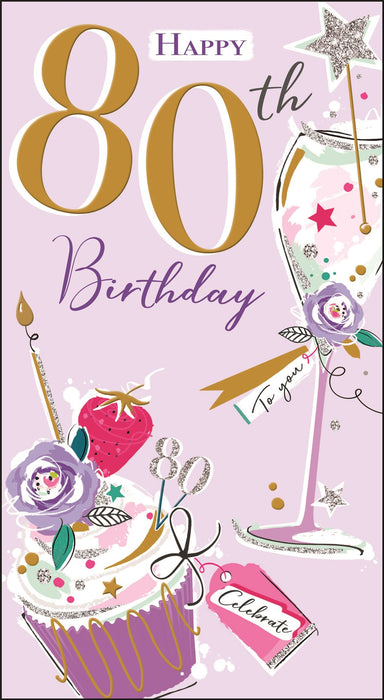 Jonny Javelin 'Happy 80th Birthday' Birthday Card