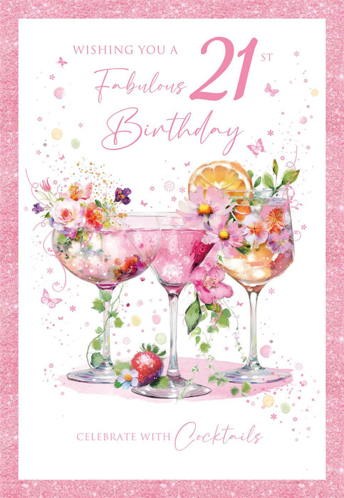 Cherry Orchard 'Wishing You A Fabulous 21st' Birthday Card