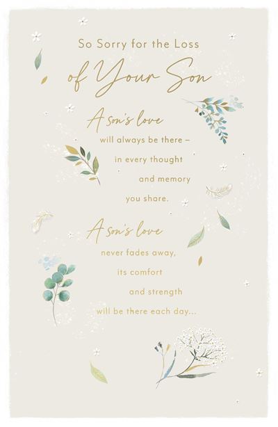 UKG 'So Sorry For Your Loss Of Your Son' Sympathy Card