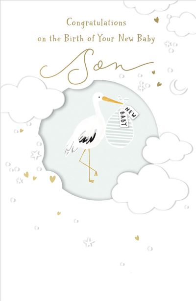 UKG 'Congratulations On The Birth Of Your New Baby Boy' New Baby Card