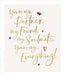 A square art print with a cream background featuring gold metallic script text that reads, 'You're my Partner, my Friend, my Soulmate. You're my Everything!' accented with small red and black hearts.