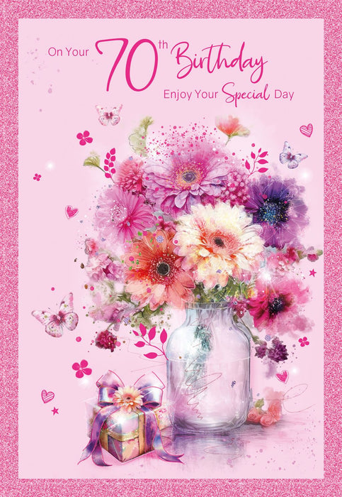 Cherry Orchard 'On Your 70th Birthday' Birthday Card