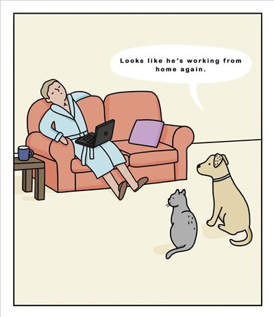 UKG 'Looks Like He's Working From Home Again' Birthday Card