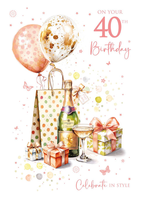 Cherry Orchard 'On Your 40th' Birthday Card