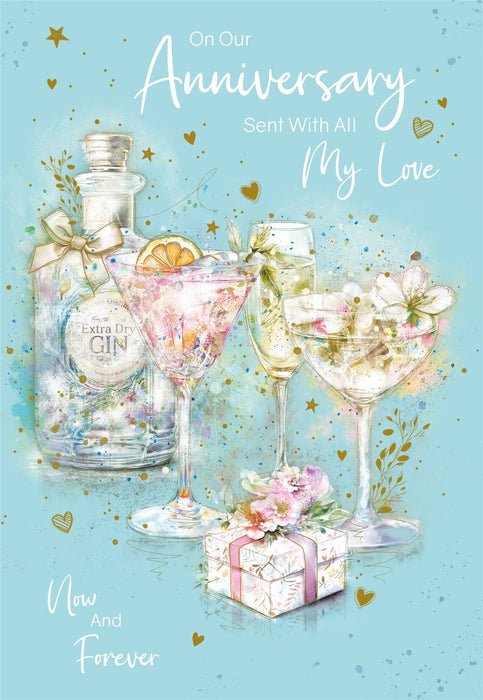 Cherry Orchard 'On Our Anniversary Sent With All My Love' Anniversary Card
