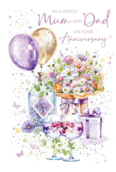 Cherry Orchard 'To A Lovely Mum & Dad On Your Anniversary' Card