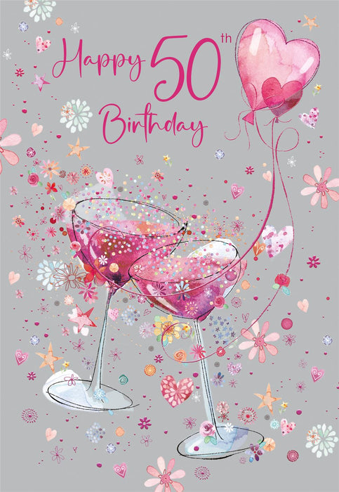Cherry Orchard 'Happy 50th Birthday' Birthday Card