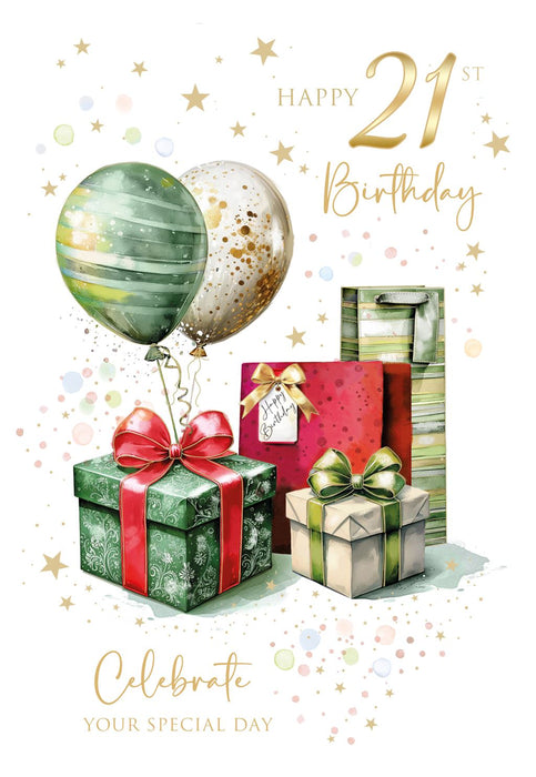 Cherry Orchard 'Happy 21st Birthday' Birthday Card