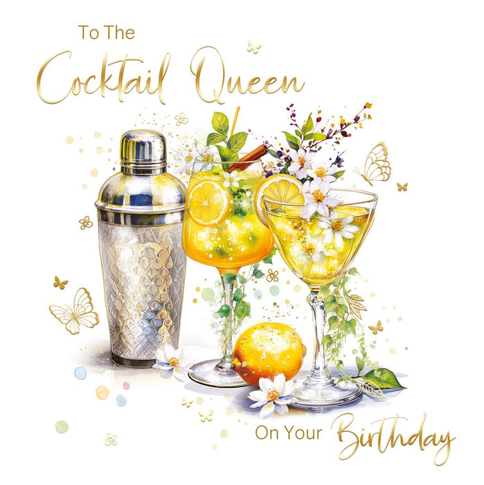Cherry Orchard 'To The Cocktail Queen' Open Card