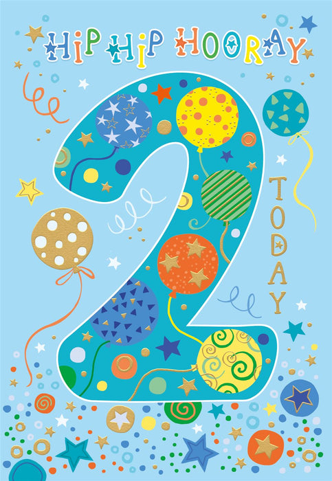 Cherry Orchard 'Hip Hip Hooray 2 Today' Birthday Card
