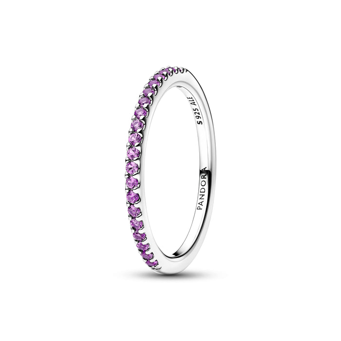 Pandora Sparkling Purple Half-Eternity Band Ring Sterling Silver