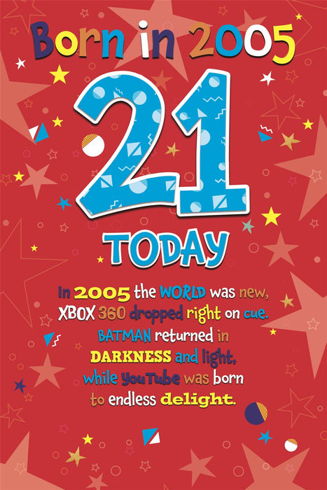 Cherry Orchard '21 Born In 2005' Birthday Card