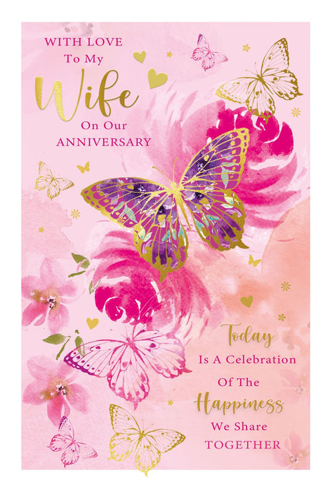 Cherry Orchard 'With Love To My Wife On Our Anniversary' Anniversary Card