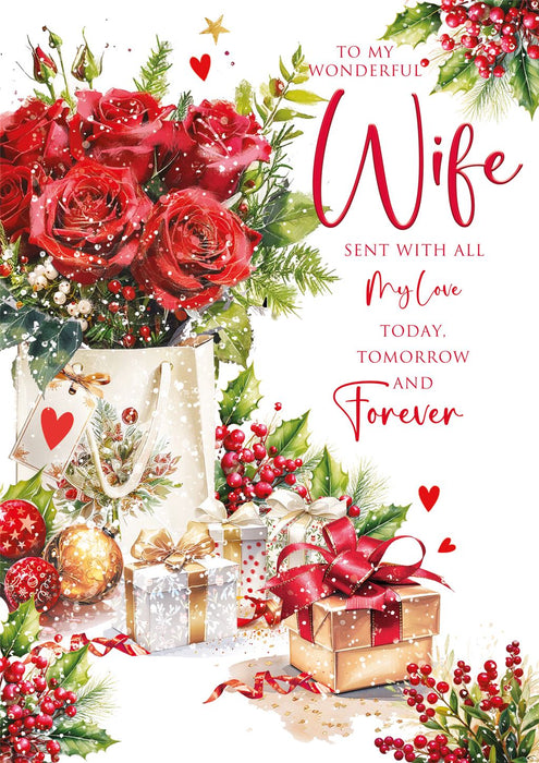 Cherry Orchard 'To My Wonderful Wife' Christmas Card