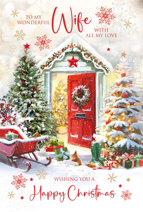 Cherry Orchard 'To My Wonderful Wife' Christmas Card