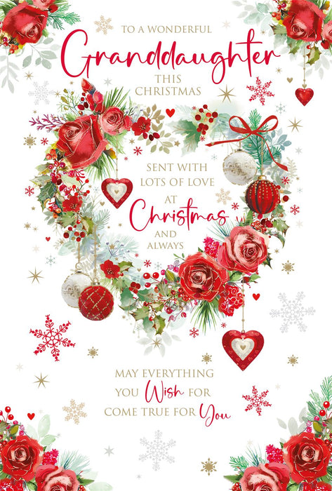 Cherry Orchard 'To A Wonderful Granddaughter' Christmas Card