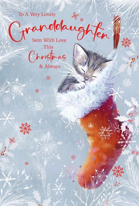 Cherry Orchard 'To A Very Lovely Granddaughter' Christmas Card