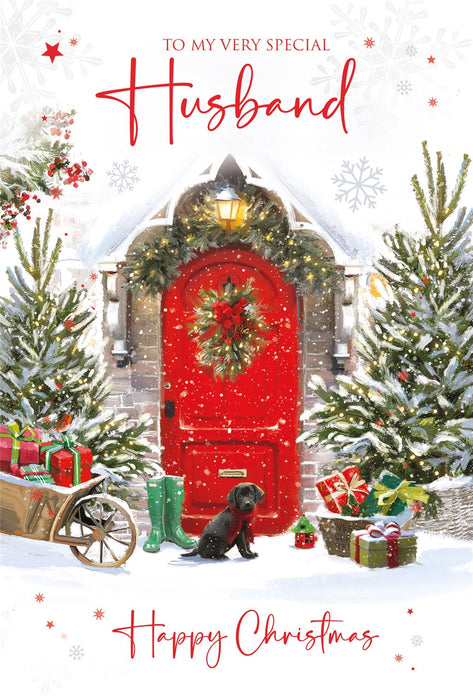 Cherry Orchard 'To My Very Special Husband' Christmas Card