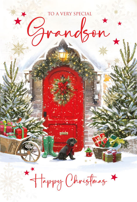 Cherry Orchard 'To A Very Special Grandson' Christmas Card