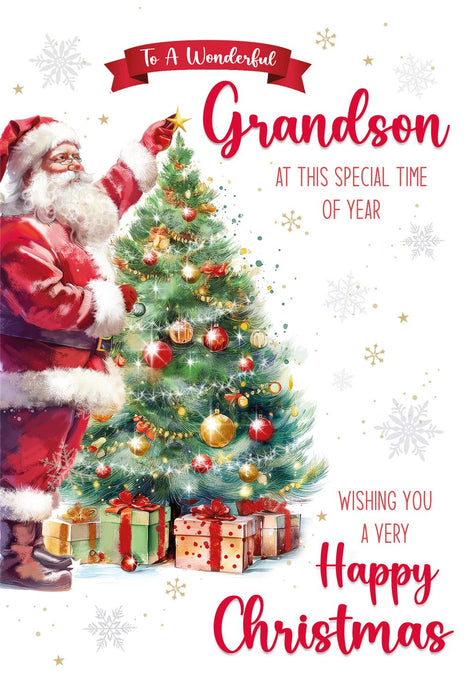 Cherry Orchard 'To A Wonderful Grandson' Christmas Card