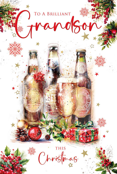 Cherry Orchard 'To A Brilliant Grandson' Christmas Card