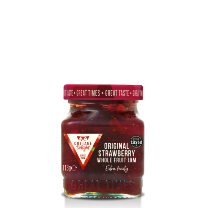 Cottage Delight Original Strawberry Whole Fruit Jam Mini Jar 113g
