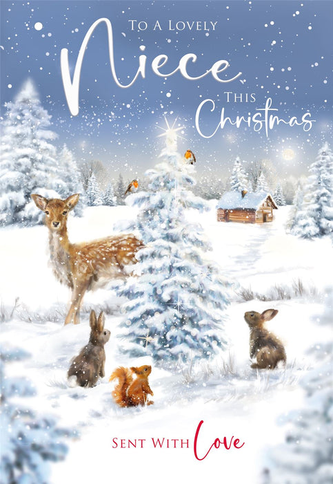 Cherry Orchard 'To A Lovely Niece' Christmas Card