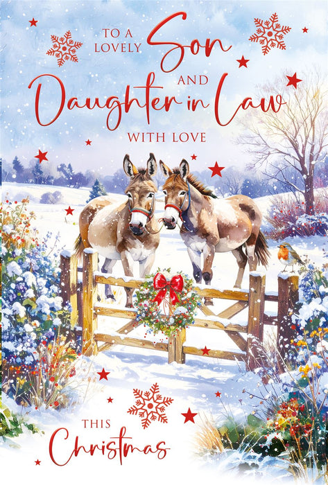 Cherry Orchard 'To A Lovely Son & Daughter-In-Law' Christmas Card
