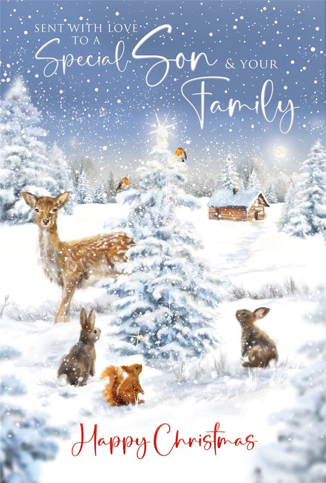 Cherry Orchard 'With Love To A Special Son & Your Family' Christmas Card