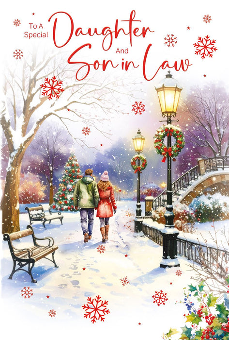 Cherry Orchard 'To A Special Daughter & Son-In-Law' Christmas Card