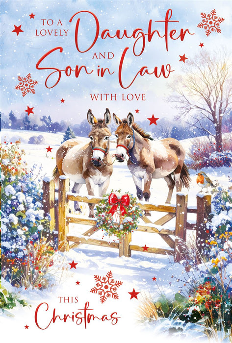 Cherry Orchard 'To A Lovely Daughter & Son-In-Law' Christmas Card