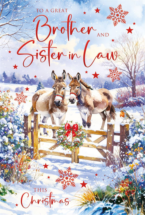 Cherry Orchard 'To A Great Brother & Sister-In-Law' Christmas Card