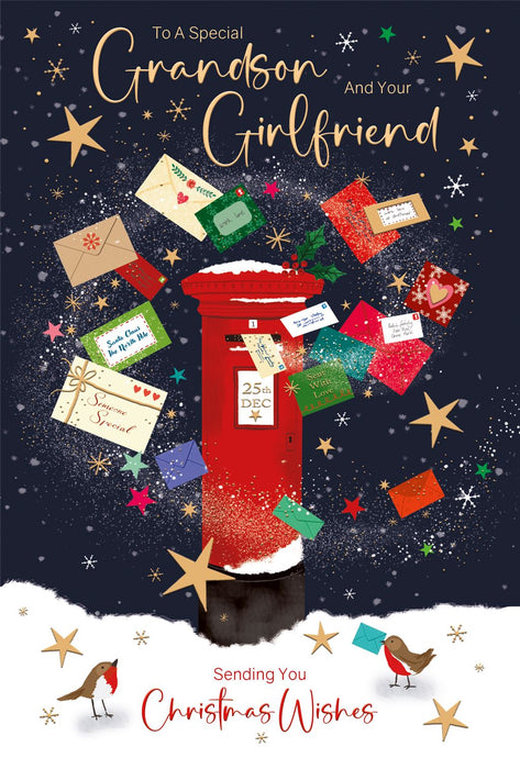 Cherry Orchard 'To A Special Grandson & Girlfriend' Christmas Card