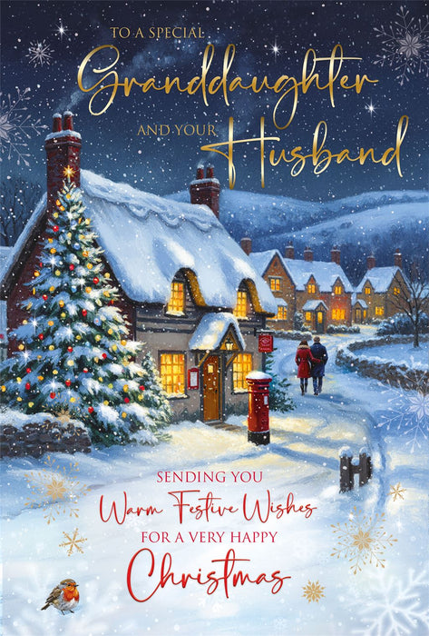 Cherry Orchard 'To A Special Granddaughter & Husband' Christmas Card