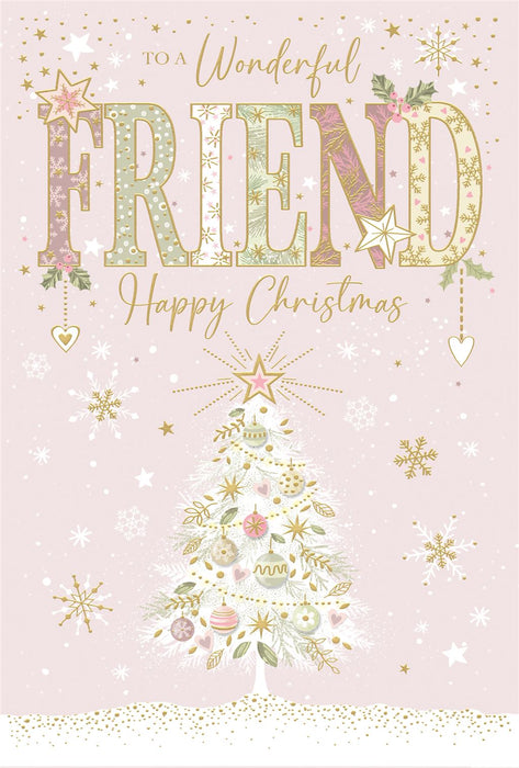 Cherry Orchard 'To A Wonderful Friend' Christmas Card