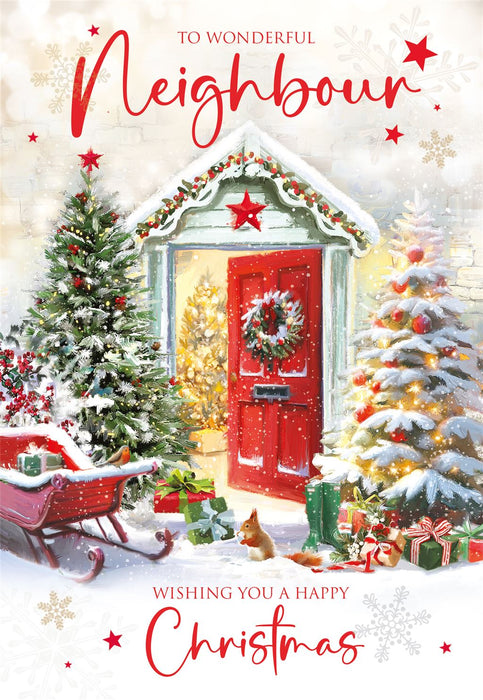 Cherry Orchard 'To Wonderful Neighbour' Christmas Card