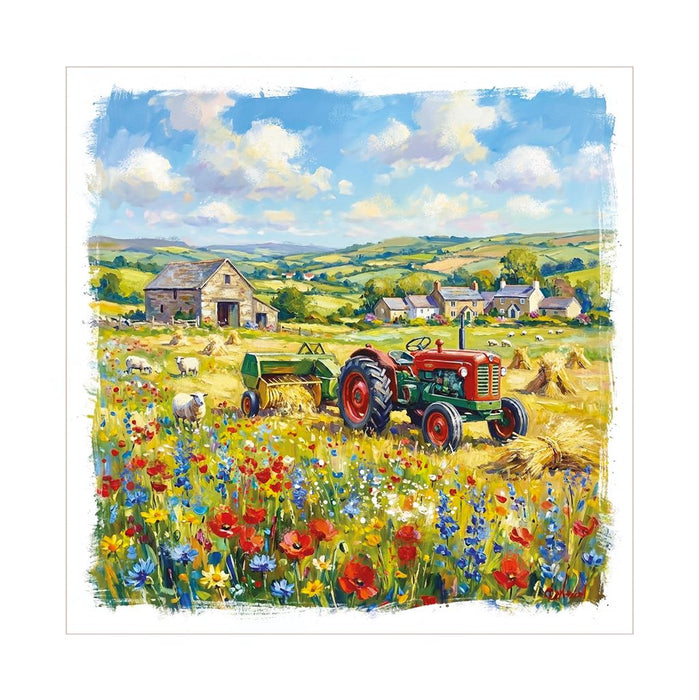 Cherry Orchard 'Red Tractor' Open Card
