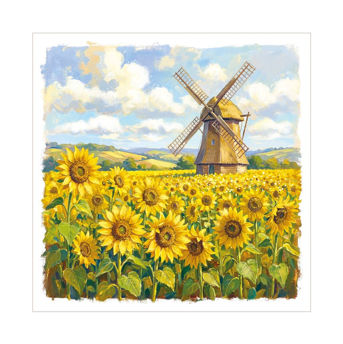 Cherry Orchard 'Sunflower Windmill' Open Card