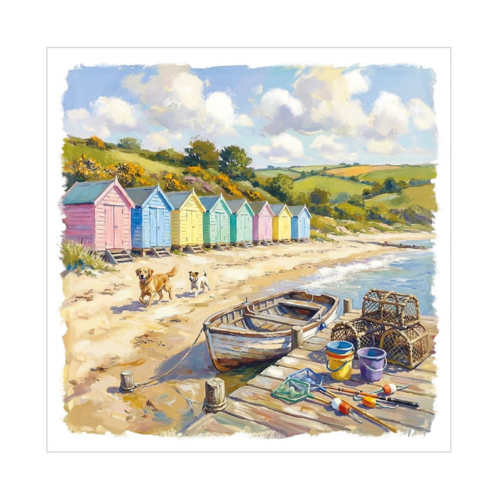 Cherry Orchard 'Beach Huts' Open Card