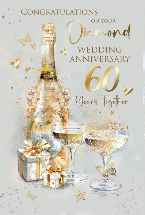 Cherry Orchard 'Congratulations On You Diamond Anniversary 60th' Anniversary Card