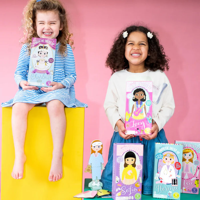 Floss & Rock Wooden Magnetic Dress Up Doll - Elsie