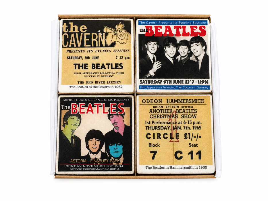 Marble Coaster Set - The Beatles