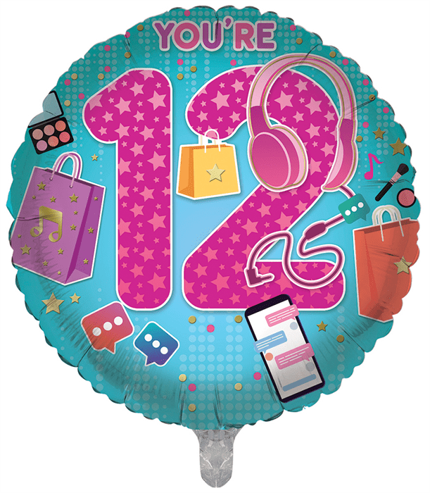 Jackson's You're 12 Birthday Balloon 18"